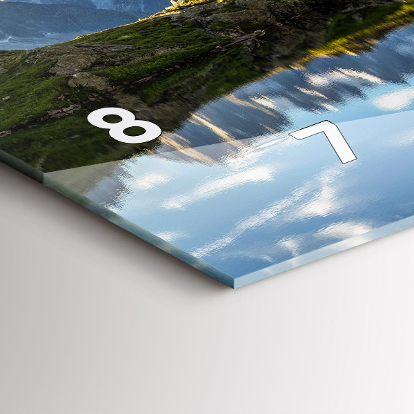 Horizontální skleněné hodiny na stěnu Údolí Chamonix, francouzské Alpy