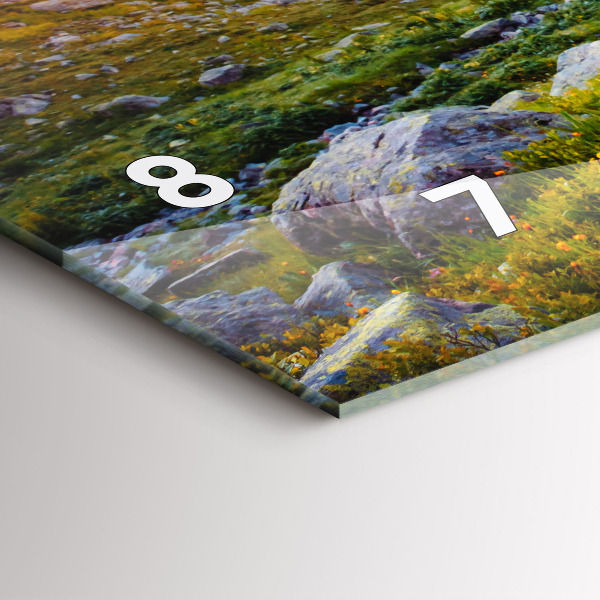 Horizontální skleněné hodiny na stěnu Mont Blanc Chamonix Ledovec