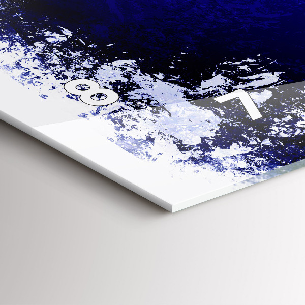 Horizontální hodiny na skle Vlajka Francie