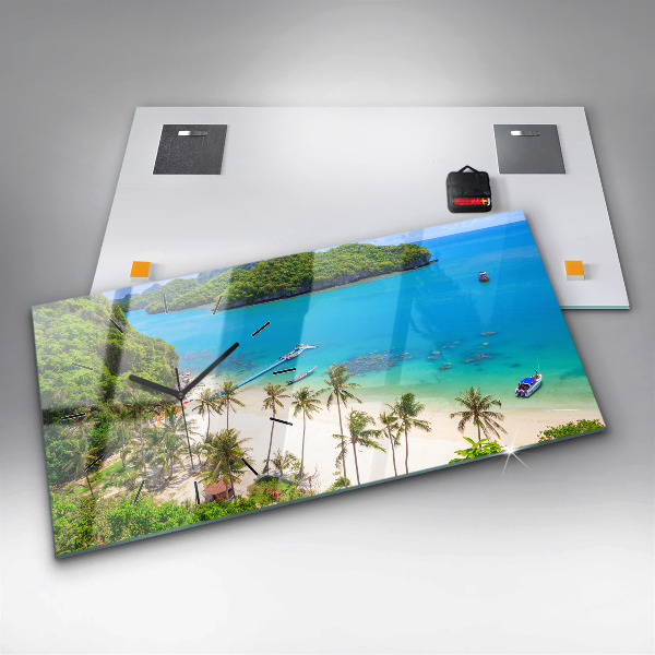 Horizontální hodiny na skle Národní park Thajsko