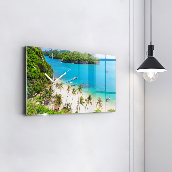 Horizontální hodiny na skle Národní park Thajsko