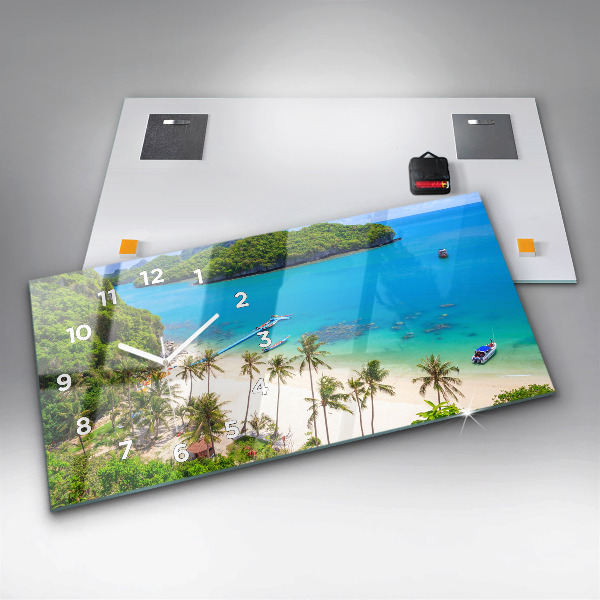 Horizontální hodiny na skle Národní park Thajsko