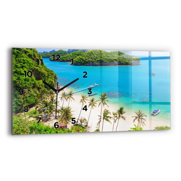 Horizontální hodiny na skle Národní park Thajsko