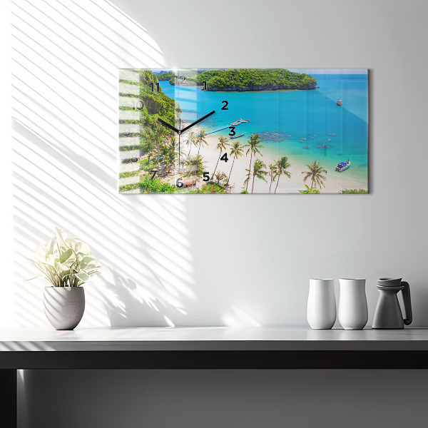 Horizontální hodiny na skle Národní park Thajsko