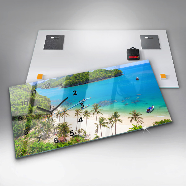 Horizontální hodiny na skle Národní park Thajsko