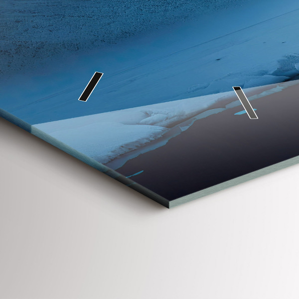 Horizontální skleněné hodiny na stěnu Stan v islandských horách