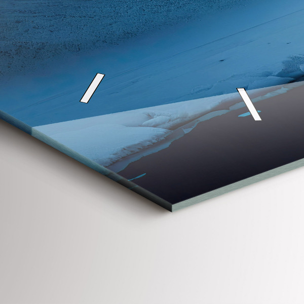 Horizontální skleněné hodiny na stěnu Stan v islandských horách