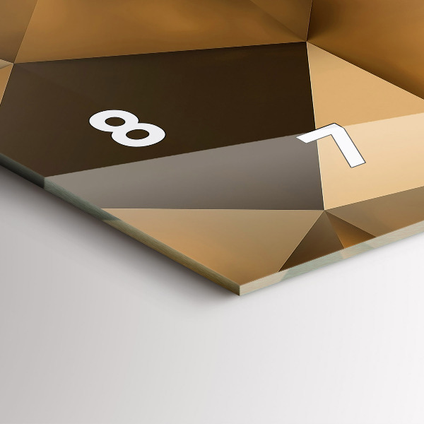 Horizontální hodiny na skle Geometrická textura