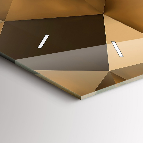 Horizontální hodiny na skle Geometrická textura