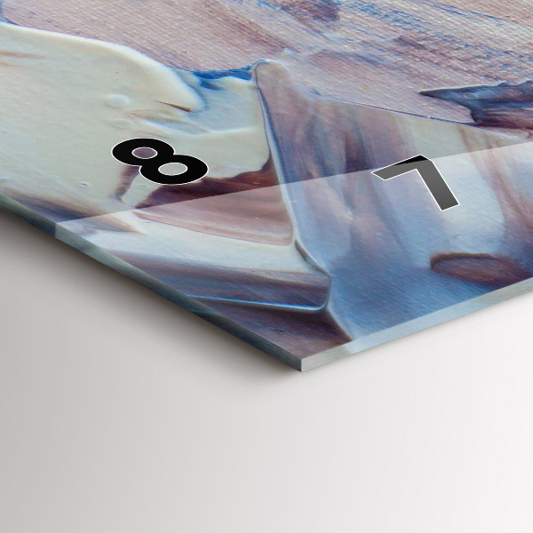 Horizontální skleněné hodiny na stěnu Textura abstraktní barvy