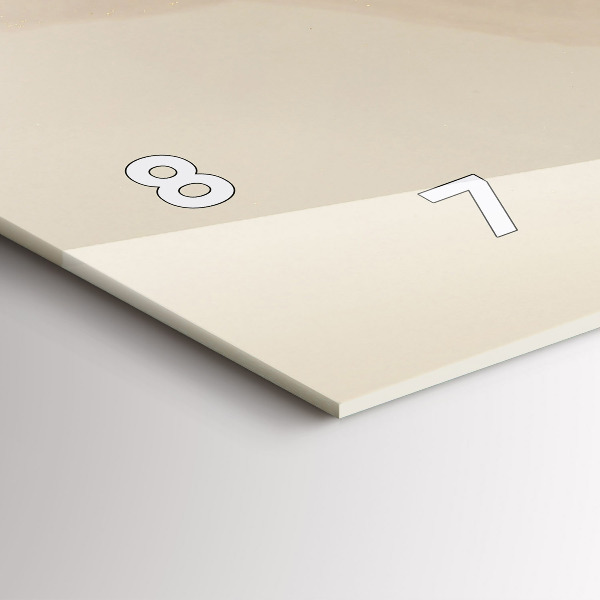 Horizontální skleněné hodiny na stěnu Moderní umění