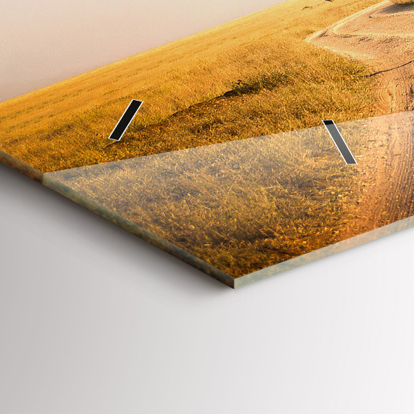 Horizontální hodiny na skle Africká krajina