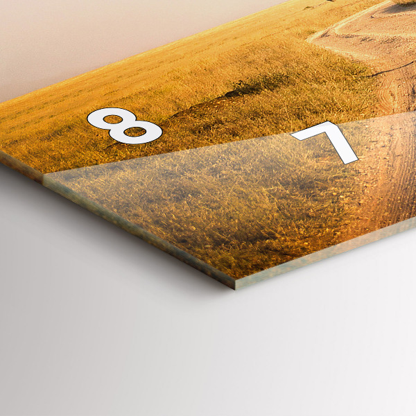 Horizontální hodiny na skle Africká krajina