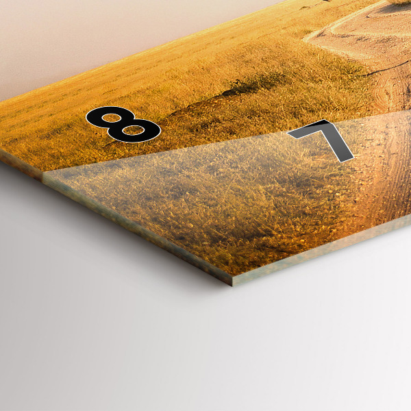 Horizontální hodiny na skle Africká krajina