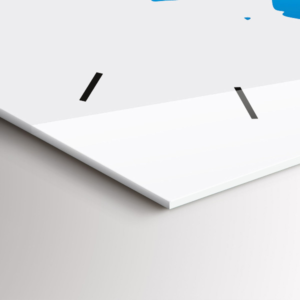 Horizontální hodiny na skle Mapa světa