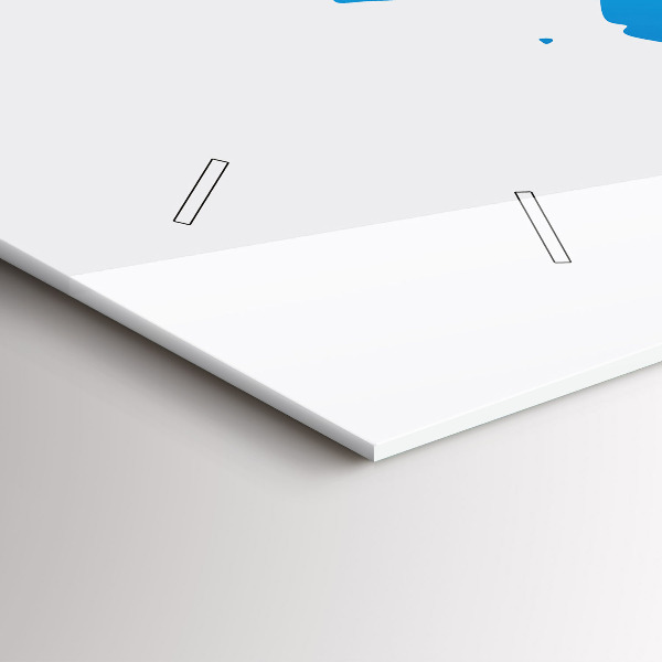 Horizontální hodiny na skle Mapa světa