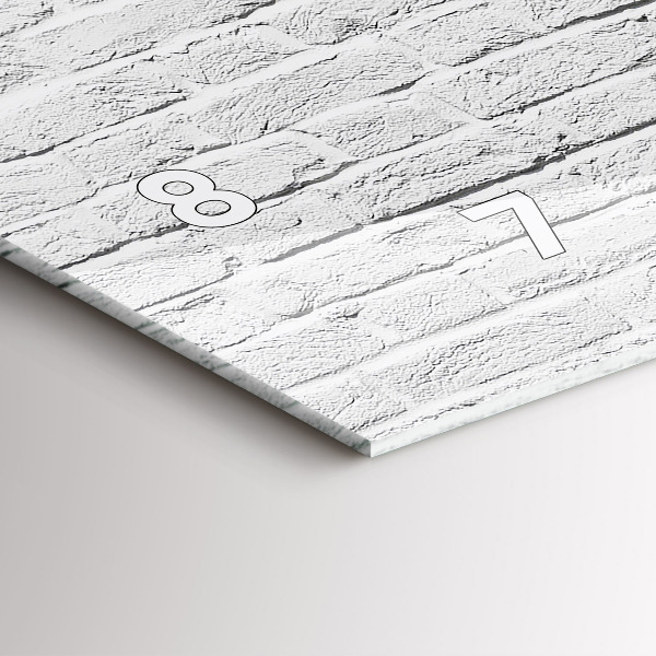 Horizontální hodiny na skle Cihlová zeď