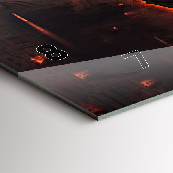 Horizontální skleněné hodiny na stěnu Mapa světa