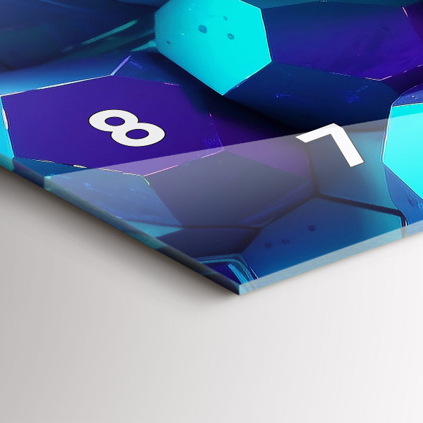 Horizontální skleněné hodiny na stěnu Geometrické tvary