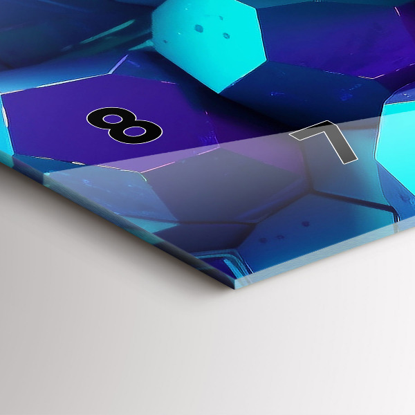 Horizontální skleněné hodiny na stěnu Geometrické tvary