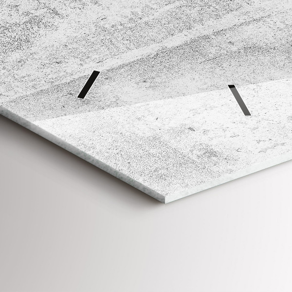 Horizontální skleněné hodiny na stěnu Betonová zeď