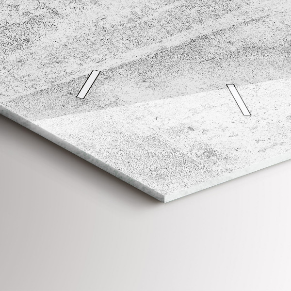 Horizontální skleněné hodiny na stěnu Betonová zeď