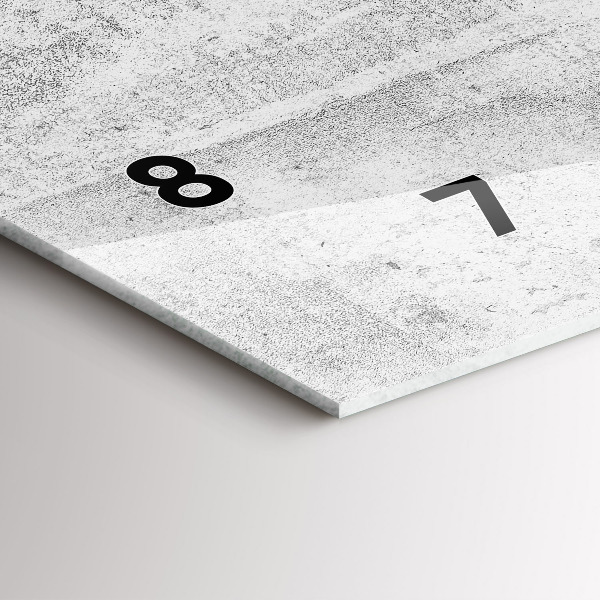 Horizontální skleněné hodiny na stěnu Betonová zeď