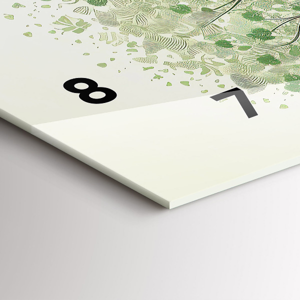 Horizontální skleněné hodiny na stěnu Velký strom příroda