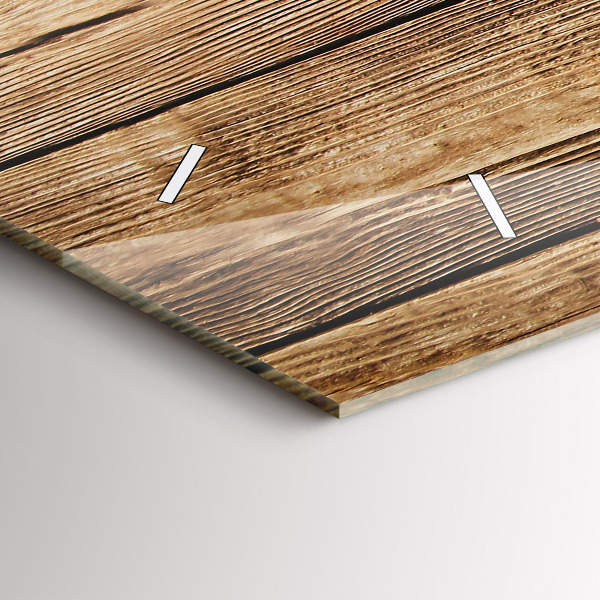 Horizontální hodiny na skle Dřevěná prkna