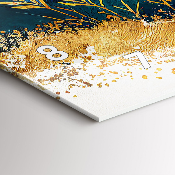 Horizontální skleněné hodiny na stěnu Horská krajina