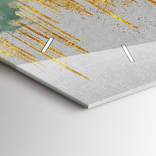 Horizontální skleněné hodiny na stěnu Dekorativní vzor