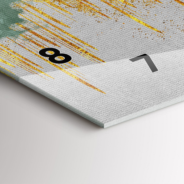 Horizontální skleněné hodiny na stěnu Dekorativní vzor