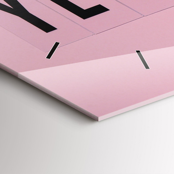 Horizontální skleněné hodiny na stěnu Yes You Can