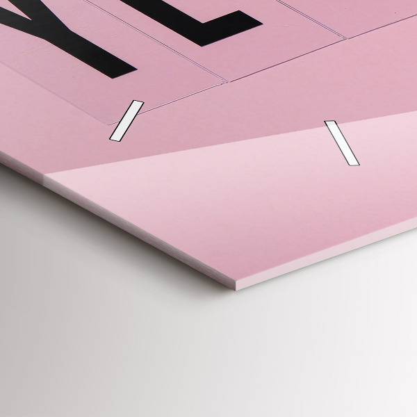 Horizontální skleněné hodiny na stěnu Yes You Can