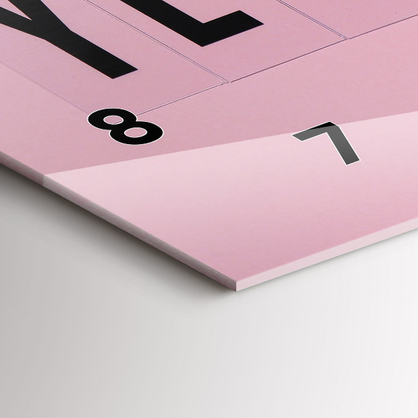 Horizontální skleněné hodiny na stěnu Yes You Can