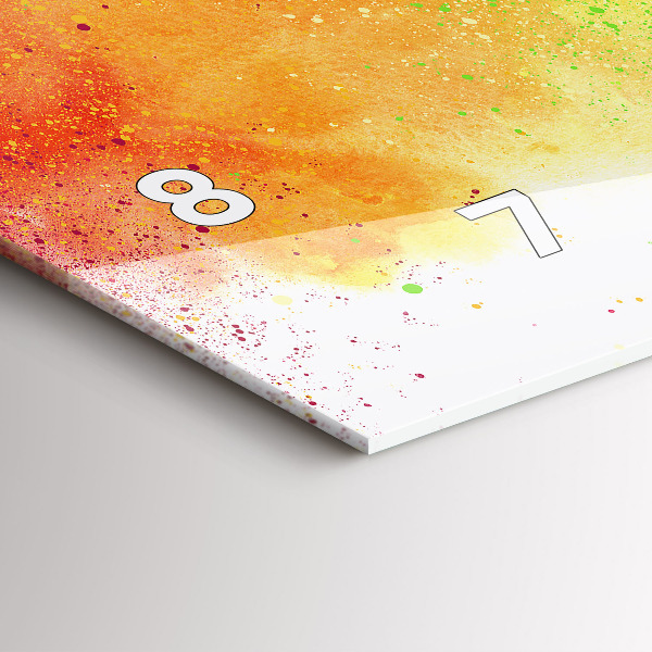 Horizontální skleněné hodiny na stěnu Abstraktní duha