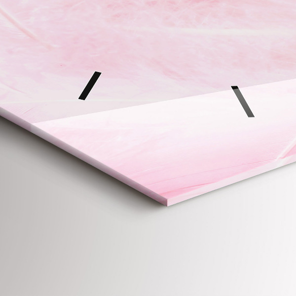 Horizontální skleněné hodiny na stěnu Abstraktní peří