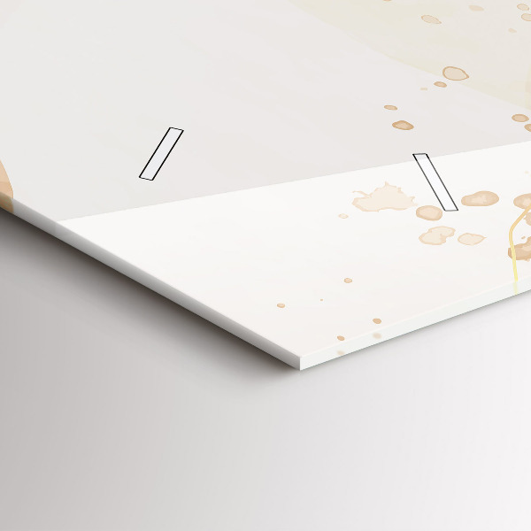 Horizontální skleněné hodiny na stěnu Akvarelové skvrny