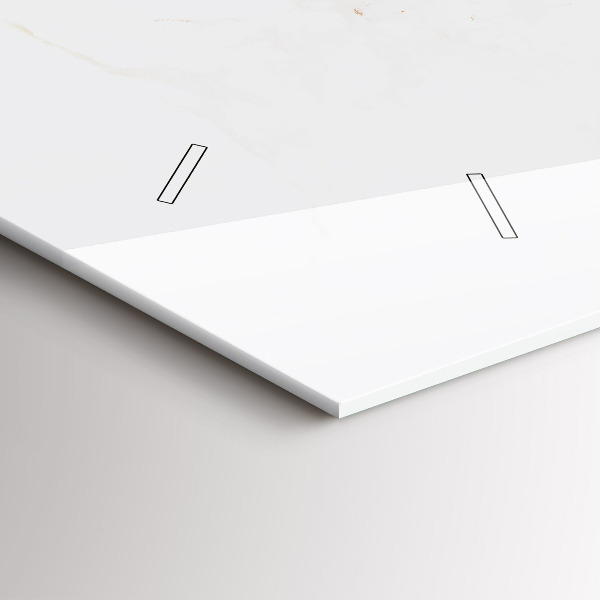 Horizontální skleněné hodiny na stěnu Elegantní mramor