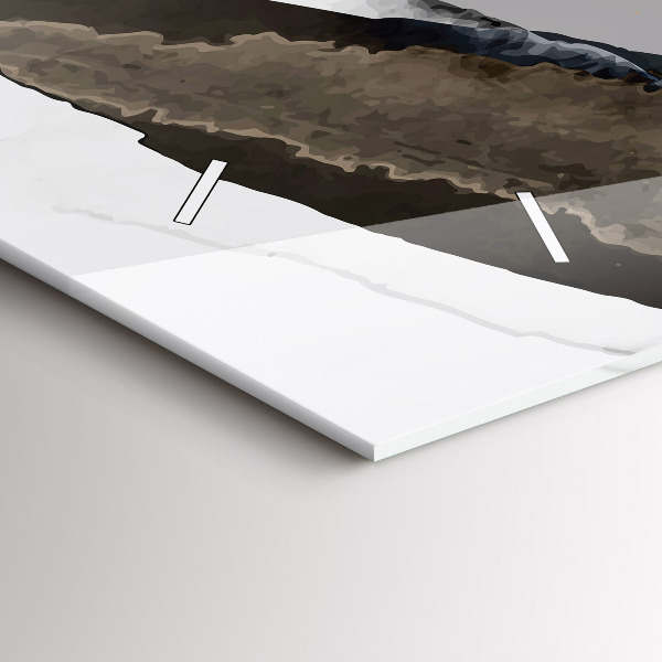 Horizontální skleněné hodiny na stěnu Skvrny abstraktní