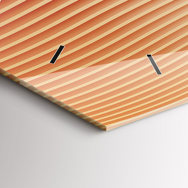 Horizontální skleněné hodiny na stěnu Vlny abstraktní vzor