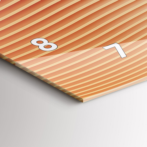 Horizontální skleněné hodiny na stěnu Vlny abstraktní vzor