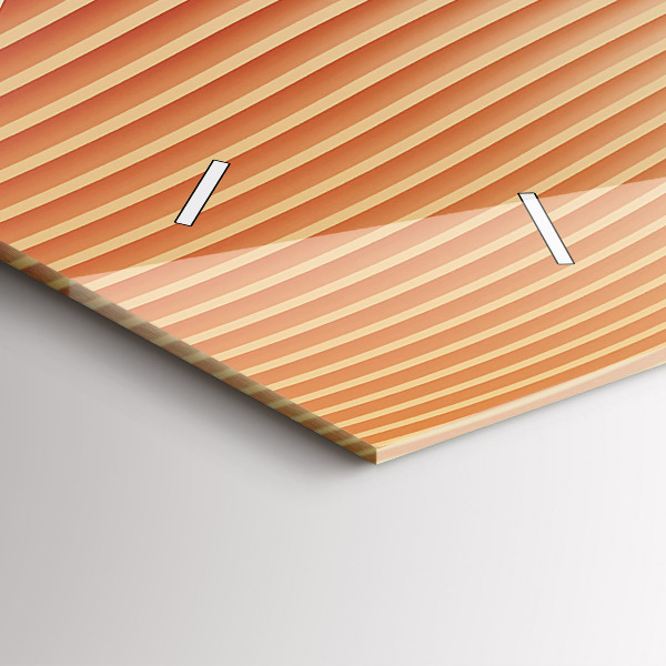 Horizontální skleněné hodiny na stěnu Vlny abstraktní vzor