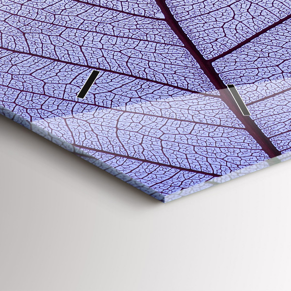 Horizontální skleněné hodiny na stěnu Příroda listy