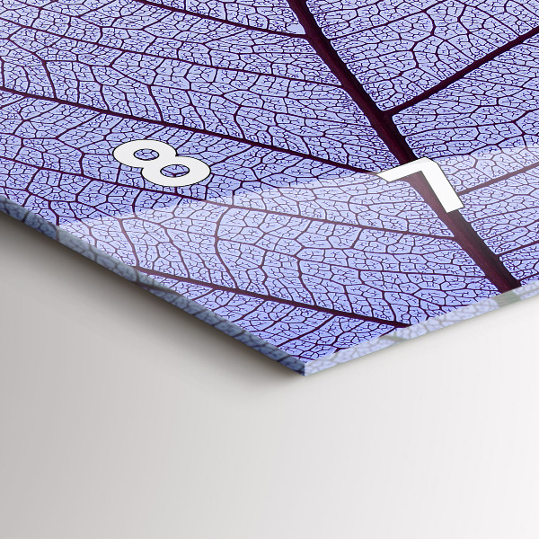 Horizontální skleněné hodiny na stěnu Příroda listy