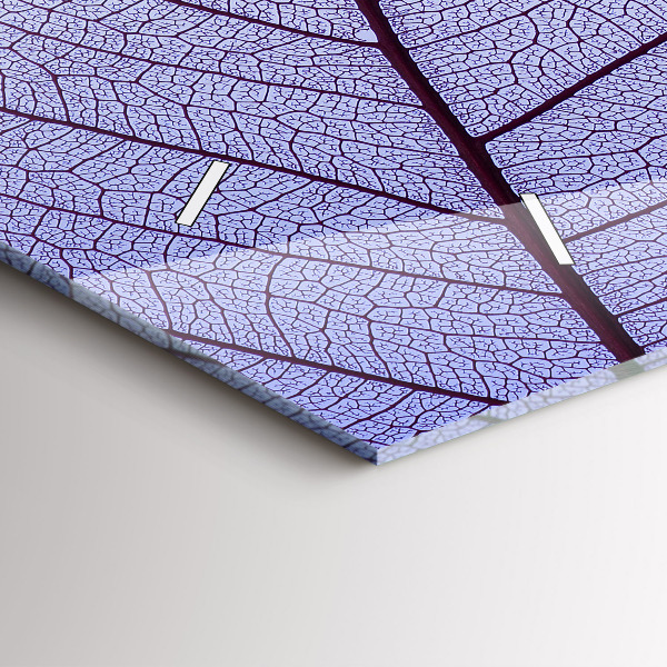 Horizontální skleněné hodiny na stěnu Příroda listy