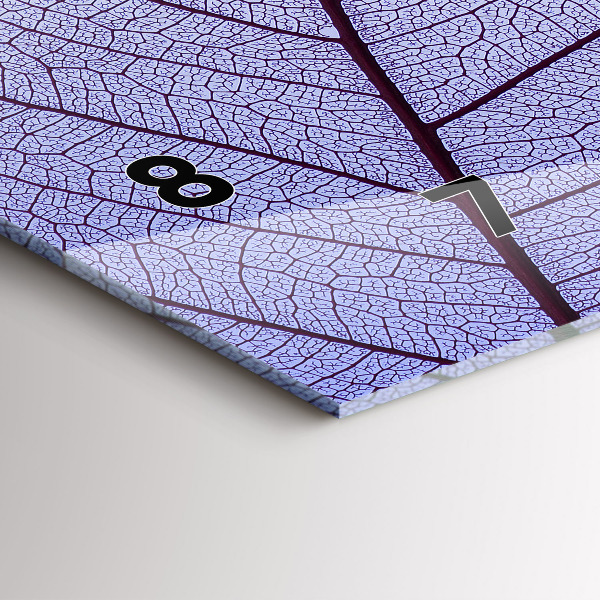 Horizontální skleněné hodiny na stěnu Příroda listy