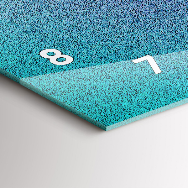 Horizontální skleněné hodiny na stěnu Gradientní vzor