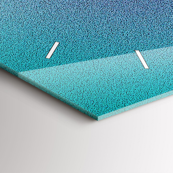 Horizontální skleněné hodiny na stěnu Gradientní vzor