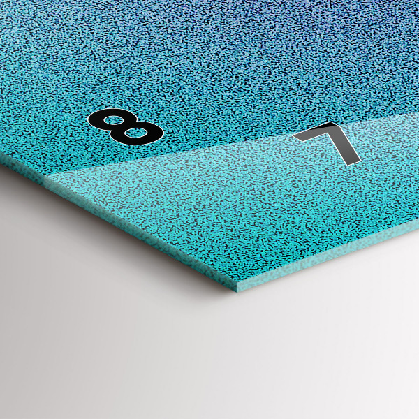 Horizontální skleněné hodiny na stěnu Gradientní vzor